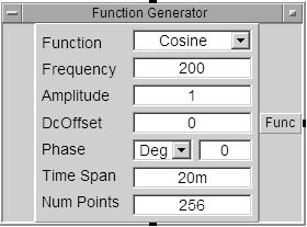 Then, select Device > Virtual Source > Function Generator and place a function generator object on the workspace.