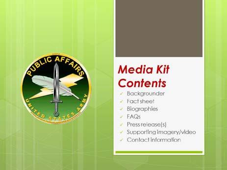 Process Media kits are required for each interview completed during PAQC. Groups are free to consolidate fact sheets and biographies.