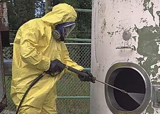 We are prepared and equipped to clean: Process Tanks, Vessels, and Equipment Sampling and Identification of Unknowns Decontamination of