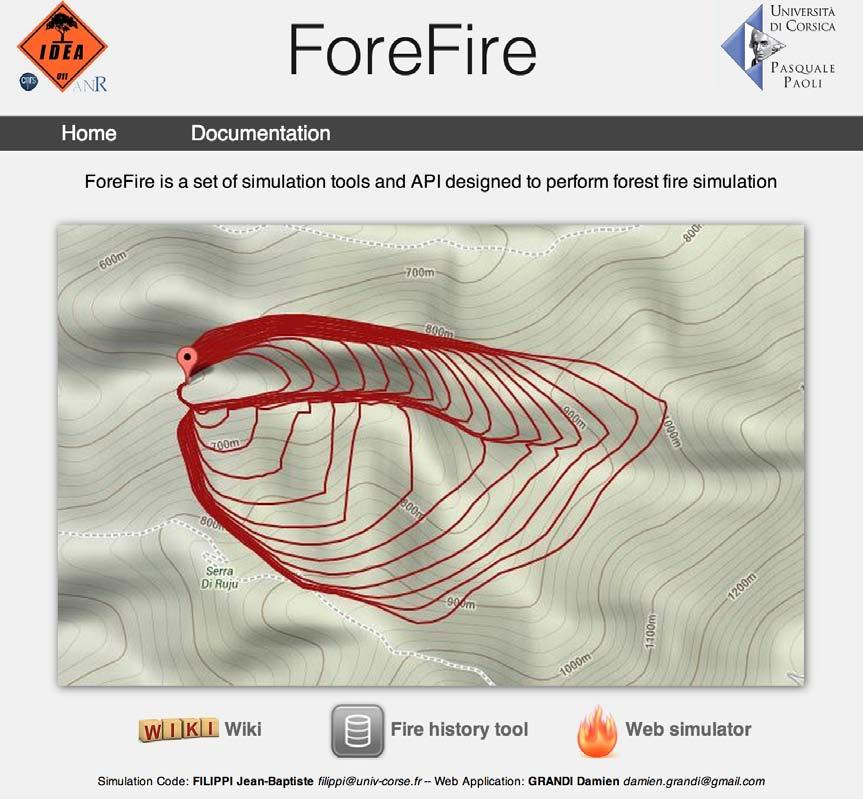 Fire spread model online API Try it : http://forefire.univ-corse.