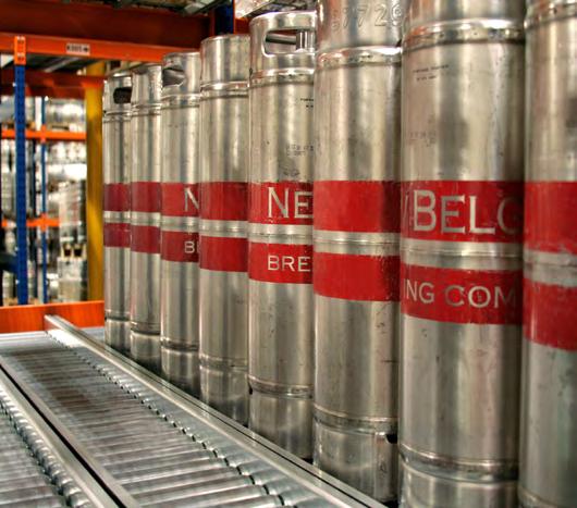 Keg Pallet Flow System Pallet Flow systems for half barrels is an excellent method to control FIFO and keep the order selectors productive