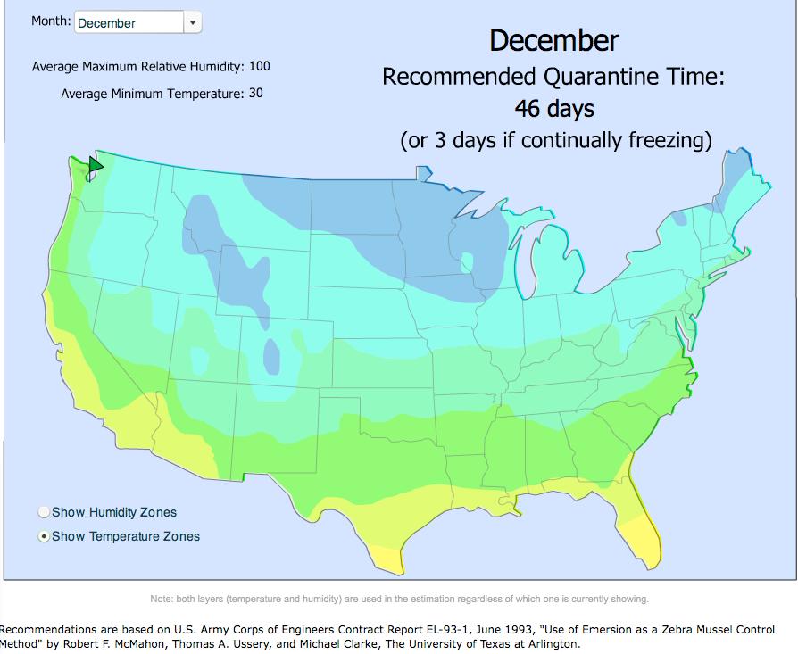The map output below shows that in December in Seattle, a zebra