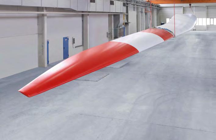 ROTOR BLADES UP TO 75 METRES IN LENGTH. Rotor blade production WE OPERATE AT MAXIMUM ROTATION.