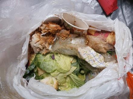 (image 4.2-4.3) 3. Compostable materials were found in multiple bags from Seattle s Best, Rice Junkies, and Pizzicato.