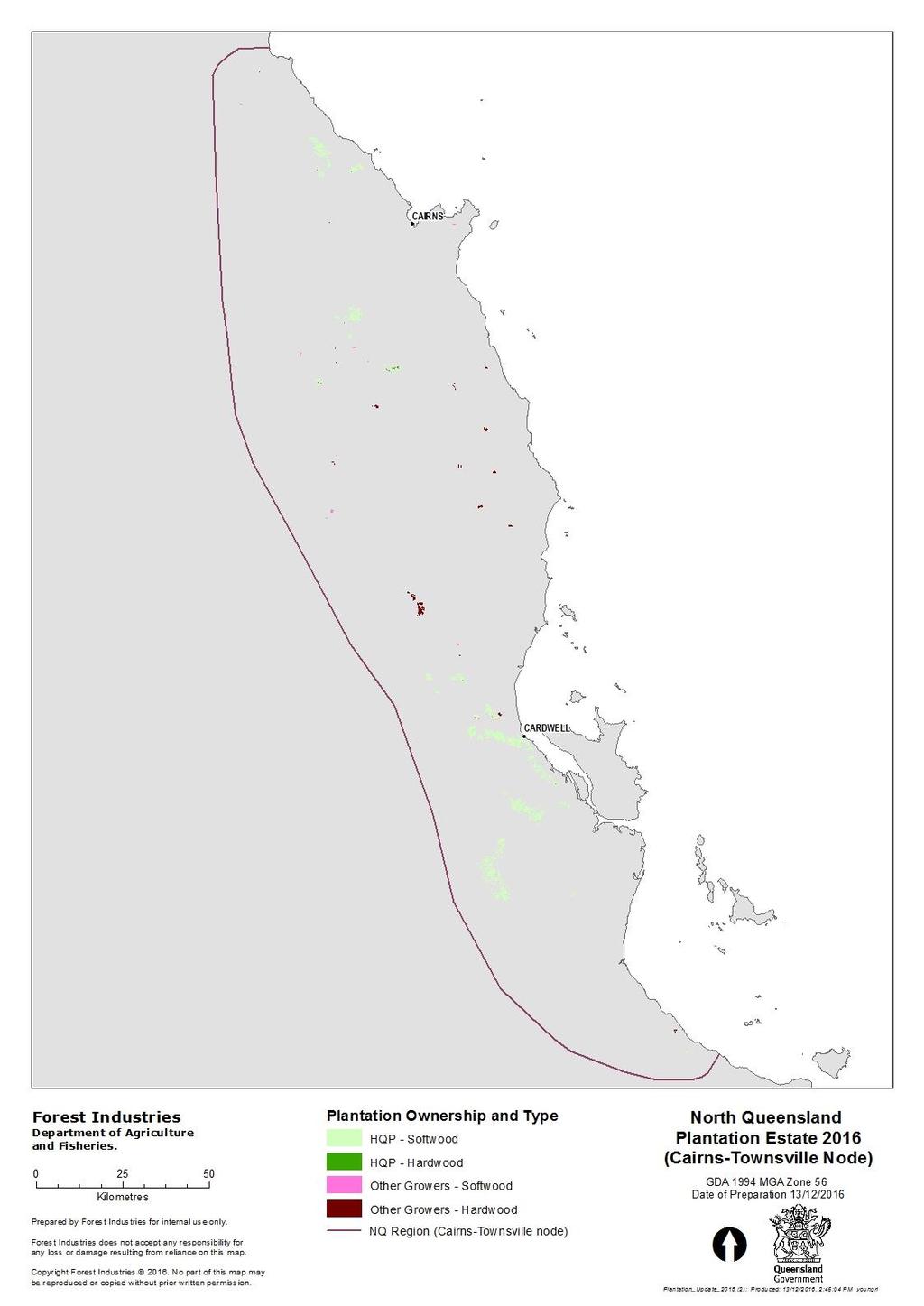 Appendix 2: North Queensland Plantation Estate maps Figure 1 North Queensland Plantation Estate 2016 (Cairns