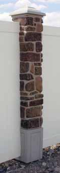 12 Wide Pillars River Rock Pattern Colors: Rustic Calico, Brown & Gray Can be ordered with a mailbox