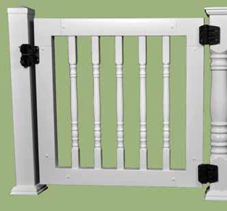 8 RAILING KIT CONTENTS Reinforced Aluminum Top Rail (T-Rail or 2 x 3-1/2 ) Bottom Rail 2 X 3-1/2 Decorative Balusters (4 styles) Foot Block (6 and over) 4 Rail Brackets (SS Screws Included) TCM