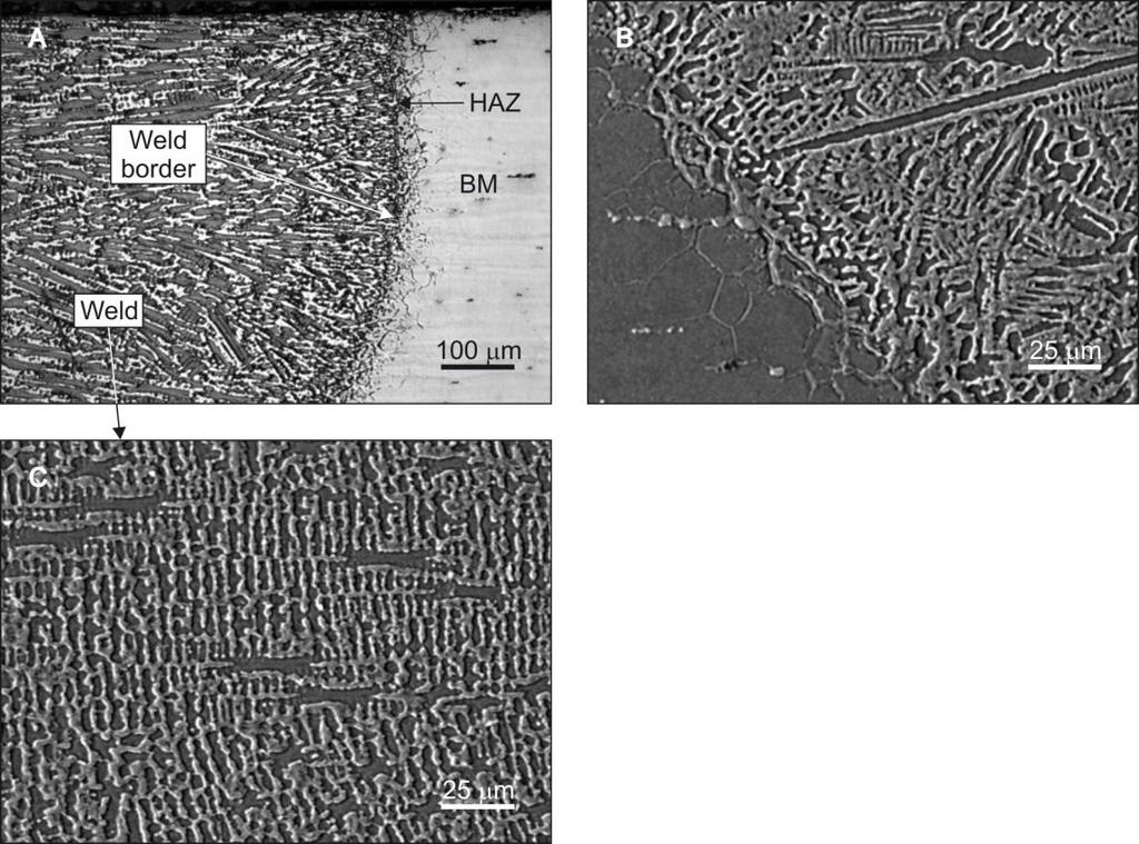 FIG. 11 MICROSTRUCTURE OF A LASER-WELDED JOINT OF