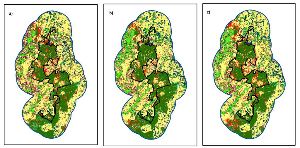 Remote Sens. 2012, 4 3231 The predicted and observed land cover transitions show dissimilarities in three main categories, i.e., deforestation, reforestation and stable non-forest (Figures 6 and 7).