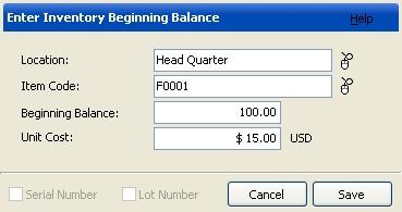 Notice: Inventory beginning balance does not conduct any kinds of journal transaction so that when you fill the inventory beginning balance, there will be no affect.