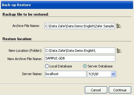 If you ever created back-up data through Back-Up Data Facility, you could open the back-up data again by pressing [File] and [Open Backup File] on program menu.