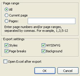 Choose the file form to export report.