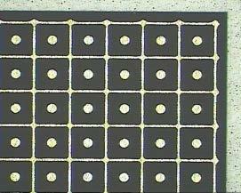 solder Bump pitch: 160μm Si substrate Metalization: Cu Cu pad