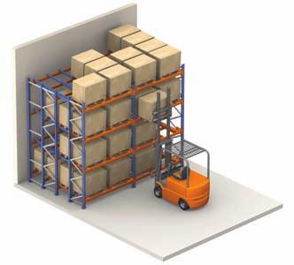 Advantages of the Push Back System Push-back is an accumulative storage system that allows you to store up to four pallets deep per level.