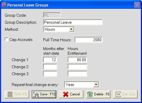 Unit 8 Leave Groups Personal Leave Groups Rules must be set up in order for the system to correctly accrue employees Personal Leave.