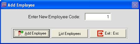 Unit 9 Employees To Add a new Employee 1 From the File menu, select New Employee.