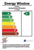 for effective weatherproofing and draught exclusion, Evolve VS sash windows have an A window energy rating (WER) as standard and optional A+, B or C WER ratings can be specified.