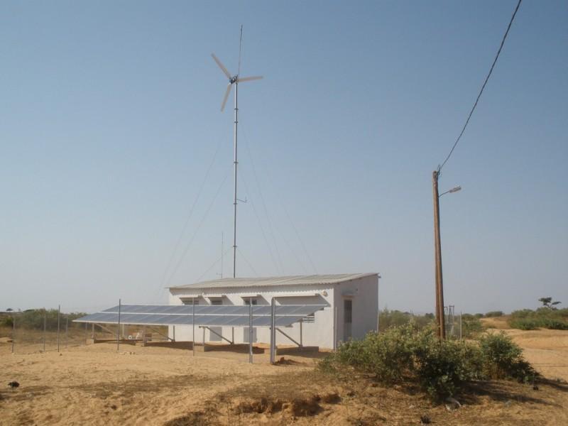Rural Electrification in Senegal Sine Abdou Moussa (Senegal) - Population: 900 - Installation: Wind 5 kw / Solar 5 kw Batteries Diesel 11 kva generator (for backup) -