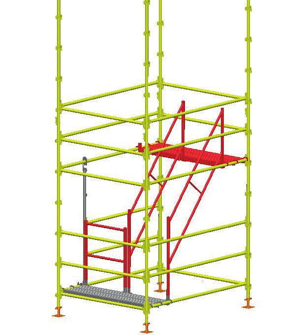 Close off the scaffold using the Landing Post and two 6 Ledgers (Fig.2). 3.