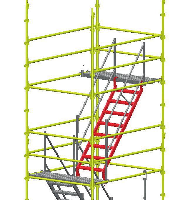 Continue building Stair Tower following the same sequence using either 2.0 metre or 1.5 metre lifts and in any combination to the height required (Fig.11). 12.
