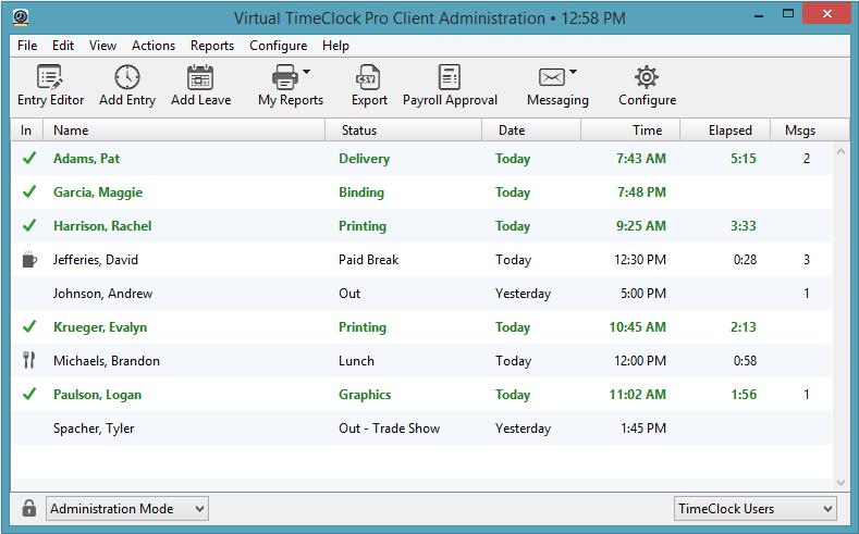 Editing Timecards Editing & deleting entries Entries can be selected by worker for any date range.