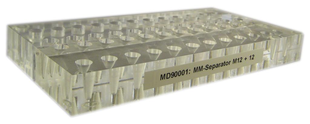400 / 800 purifications 5,000 / 10,000 purifications MM-Separators MM-separators offer a complete set of magnetic separators suiting researcher's need for manual separation of different sample types,