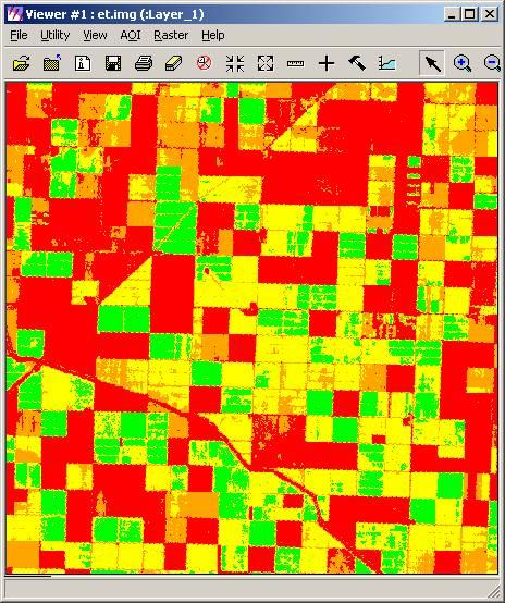 Maps of (a) NDVI from a July 1, 2005 Landsat