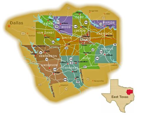 Geographically, East Texas is where the South ends and Texas begins.