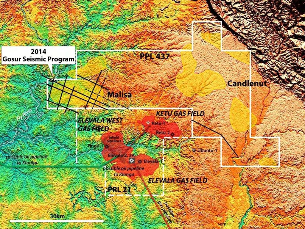 PPL 437 Western Clastic Play Potential Resource Addition Next to PRL 21 KINA-87.5% HER-12.5%* PPL 437 Work Program Heritage has the right to earn 30% for Carry of KPL equity in Malisa Seismic.