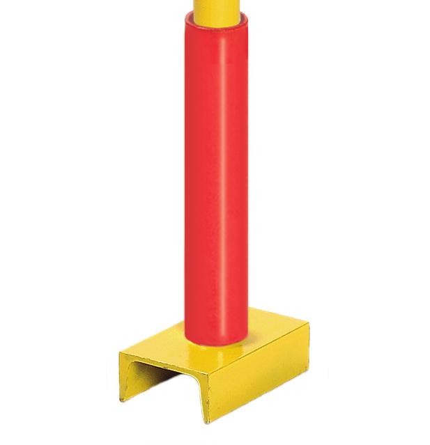 Accepts cable up to 1/2 diameter. Optional plastic tubing allows for easy removal even after concrete pour. 42, 54", 60 and 72" posts available OSHA compliant supports 200 lb.