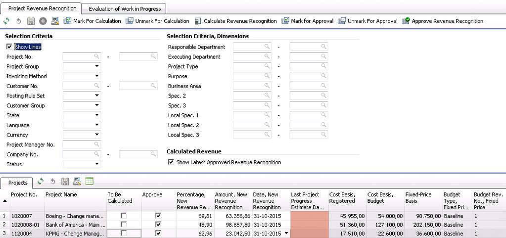 WIP Evaluations On a Fixed Price projects the absolute best way to evaluate WIP is to use Estimated Time to Completion (ETC ) and Revenue Recognition.