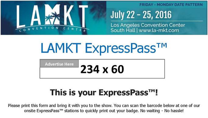 Registration (cont.) EXCLUSIVE Registration ExpressPass Sponsorship- $1000 The perfect placement for your brand is on the ExpressPass email confirmation.