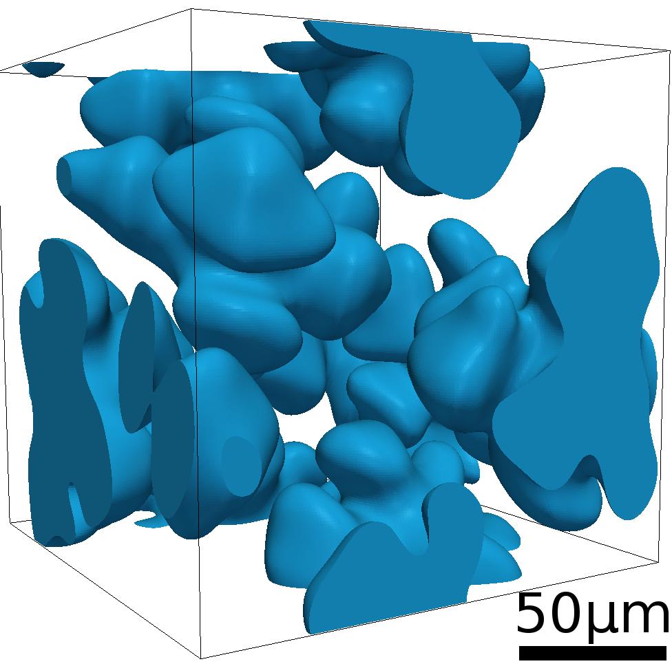 The simulations of divorced eutectic growth start from a concentration profile taken around the melt channel of a 2D simulation of primary α-phase