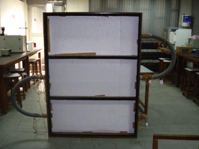 Fig. 9: Photograph of Wooden Duct with Air Flow