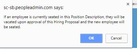 Select the appropriate position description by clicking in the radio button and then Select Position Description in the lower left hand corner