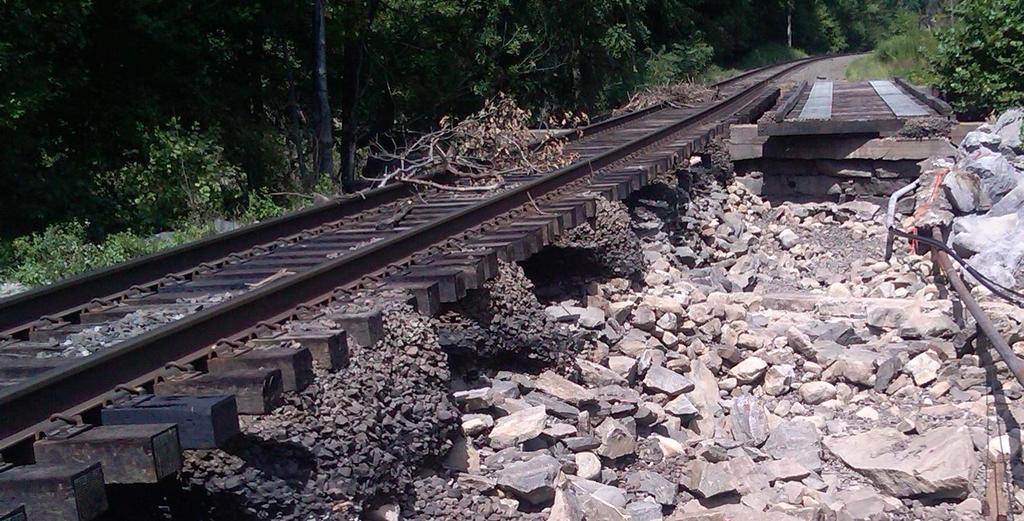 Damage to exposed parts of railroad bridge structures demanded a