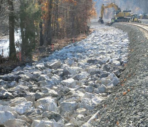 embankment restoration along over 5,000 feet of the Ramapo River The project team