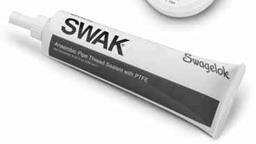 Leak Detectors, Lubricants, and Sealants 3 Pipe Thread Sealants Swagelok pipe thread sealants are compatible with a wide range of chemicals, enabling leak-tight sealing in a variety of applications.