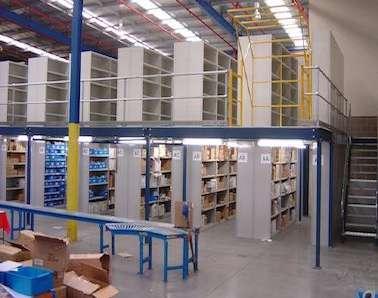 Frame based mezzanine floor system could be configured to suit the layout of the room, taking into account pillar