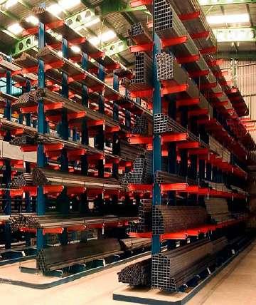 7) Cantilever Racking System. It has specific advantages for the storage of the long, annular, irregular and awkward goods etc.