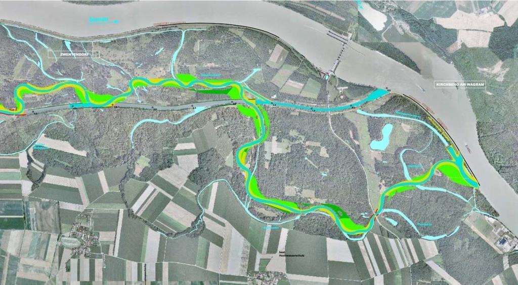Example Traisen River Solution: Generous restauration measures (>>Nature like