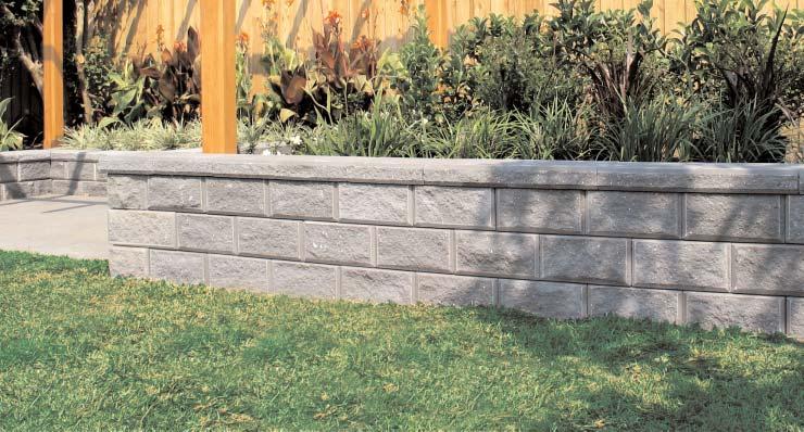 most retaining wall projects, and there are tapered units for curves.