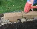 Place 1-inch of base material in the bottom of the trench and firmly compact. Leveling pad Helpful tip Use 1 cubic feet of base material for every 25 feet of edging.