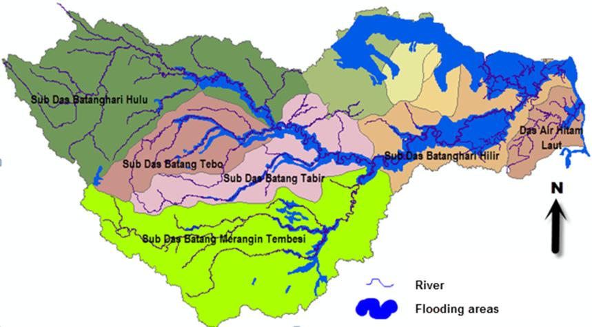 Suria Darma Tarigan / Procedia Environmental Sciences 33 ( 2016 ) 386 392 391 Fig. 5. Flooding areas in Batanghari Watershed based on event in 2010. Fig. 6.