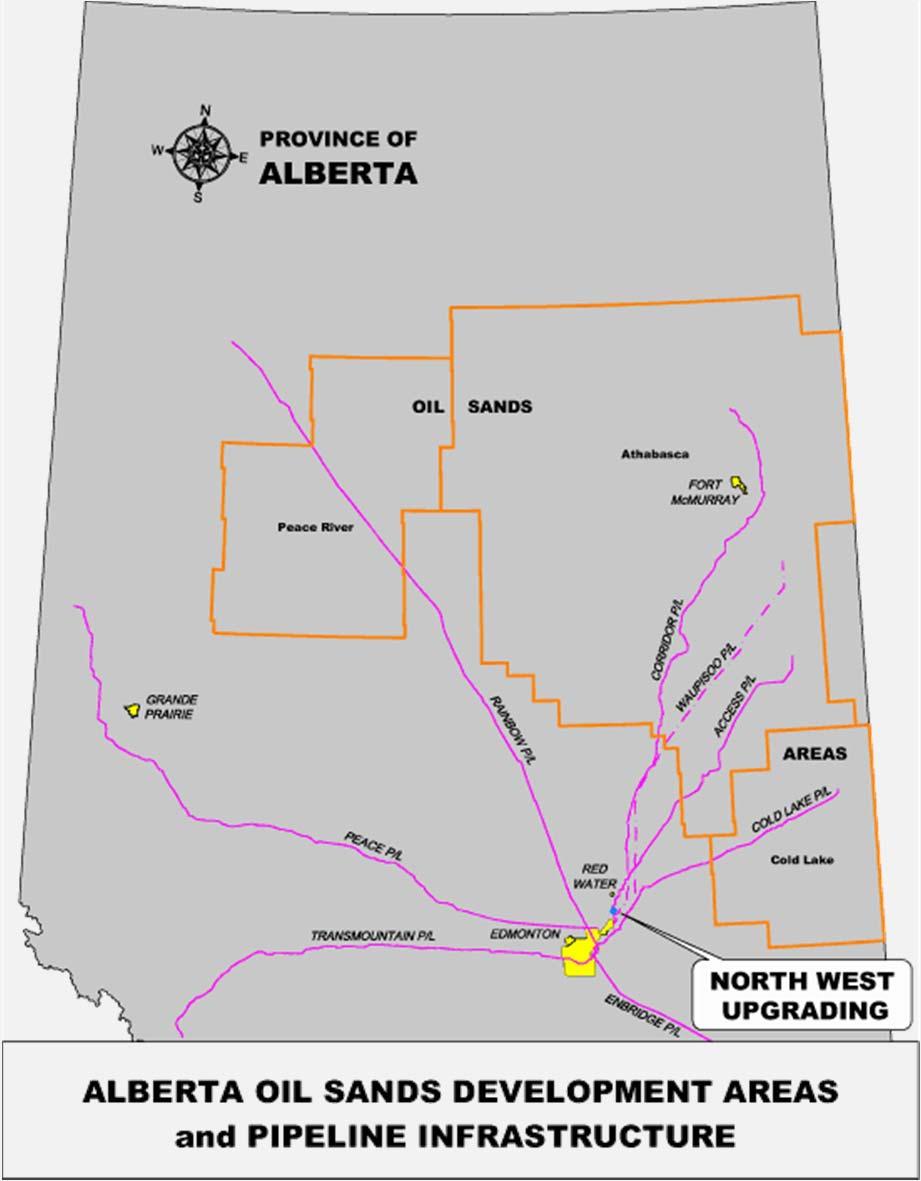 MPG application: North West Redwater Upgrader (NWR) Site: 45 km NE of Edmonton, Alberta Province, Canada Joint Venture between