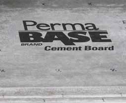 PermaBase Cement Board is a rigid substrate made of Portland cement, aggregate and fiberglass mesh. It has an exceptionally hard, durable surface that can withstand prolonged exposure to moisture.