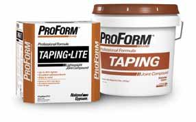 09 29 00/NGC ProForm brand All Purpose Use ProForm brand All Purpose for taping, to finish joints and cornerbead, spot fasteners, skim and texture and repair cracks in plaster walls.