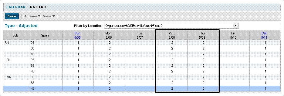 47 Modifying a Staffing Plan Overview The Workload Planner Calendar view enables you to edit or change staffing plans for specific days without affecting the headcount for the rest of a staffing plan