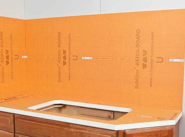 Countertops Tiled countertops are often constructed with plywood decks, which are dimensionally unstable and moisture-sensitive.