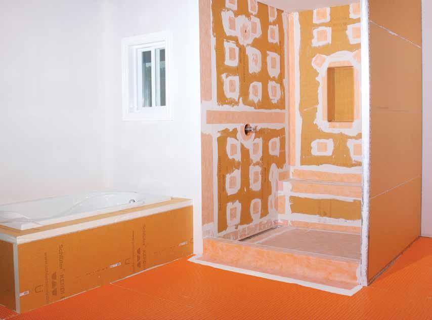 Shower & Bathtub Surrounds Tiled showers and bathtub surrounds require proper moisture management to ensure successful long-term performance.